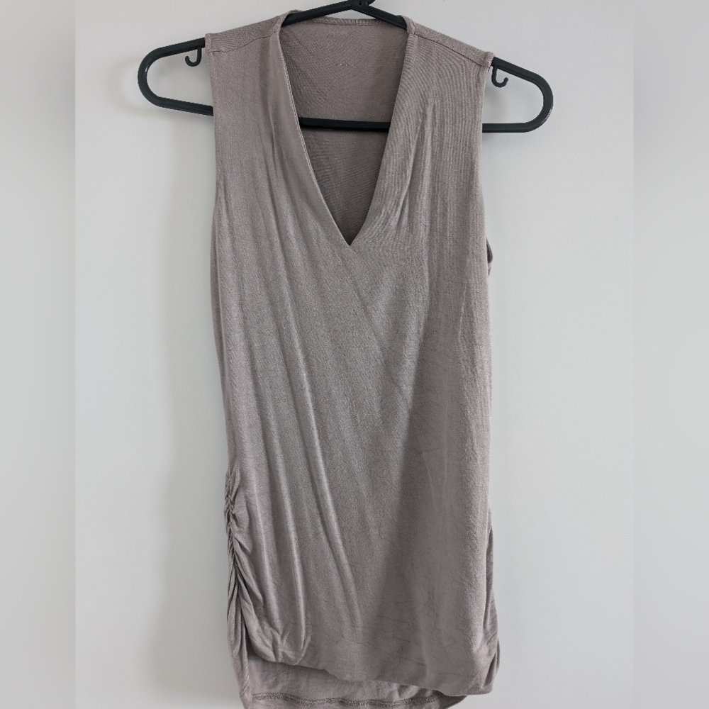 Taupe/tan cinch shirt